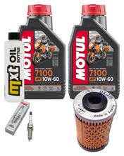 Inspectiepakket 2L 10W-60 + Oliefilter + 1x Bougie voor KTM SMC R ABS 690 ccm Bj. 2008 - 2010