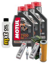 Pacote de Inspeção 3L 10W-50 + Filtro de Óleo + 2x Vela de Ignição para KTM Duke R 890 ccm Ano. 2020 - 2021