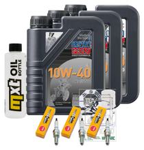 Inspectiepakket 3L 10W-40 + Oliefilter + 3x Bougie voor Triumph Trident ABS 660 ccm Bj. 2021