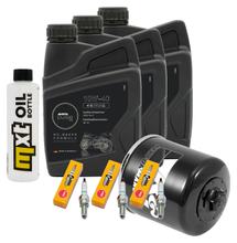 Inspectiepakket 3L 10W-40 + Oliefilter + 3x Bougie voor Triumph Trident ABS 660 ccm Bj. 2021