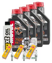 Paquete de inspección 4L 10W-50 + filtro de aceite + 3 bujías para Triumph Speed Triple RS 1200 ccm Año 2021 - 2022