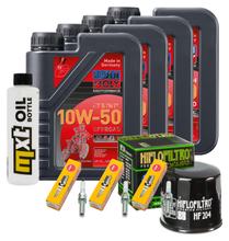 Paquete de inspección 4L 10W-50 + filtro de aceite + 3 bujías para Triumph Speed Triple RS 1200 ccm Año 2021 - 2022