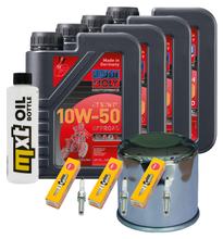 Paquete de inspección 4L 10W-50 + filtro de aceite + 3 bujías para Triumph Speed Triple RS 1200 ccm Año 2021 - 2022