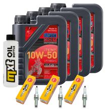 Pacchetto di ispezione 4L 10W-50 + filtro olio + 3x candela per Triumph Speed Triple RS 1200 ccm Anno 2021 - 2022