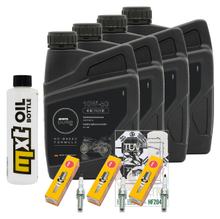 Pacchetto di ispezione 4L 10W-50 + filtro olio + 3x candela per Triumph Speed Triple RS 1200 ccm Anno 2021 - 2022