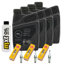 Paquete de inspección 4L 10W-50 + filtro de aceite + 3 bujías para Triumph Speed Triple RS 1200 ccm Año 2021 - 2022
