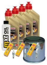 Paquete de inspección 4L 10W-50 + filtro de aceite + 3 bujías para Triumph Speed Triple RS 1200 ccm Año 2021 - 2022