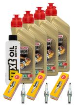 Paquete de inspección 4L 10W-50 + filtro de aceite + 3 bujías para Triumph Speed Triple RS 1200 ccm Año 2021 - 2022