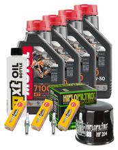 Paquete de inspección 4L 10W-50 + filtro de aceite + 3 bujías para Triumph Speed Triple RS 1200 ccm Año 2021 - 2022
