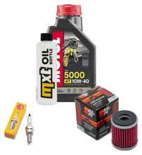 Pacchetto di ispezione 1L 10W-40 + filtro olio + 1x candela per Yamaha MT- ABS 125 ccm Anno 2020