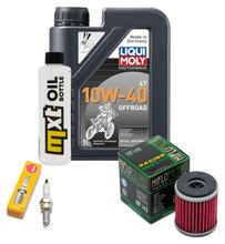 Pacchetto di ispezione 1L 10W-40 + filtro olio + 1x candela per Yamaha MT- ABS 125 ccm Anno 2021