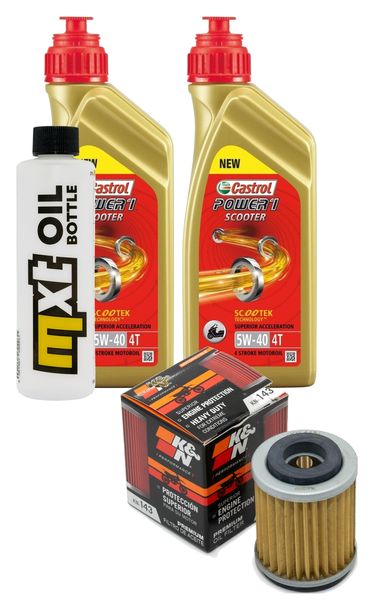 Inspektionspaket 2L 5W-40 + Ölfilter für Yamaha YFM Bear Tracker Big YFM25B Bruin 250 ccm Bj. 2000 - 2009