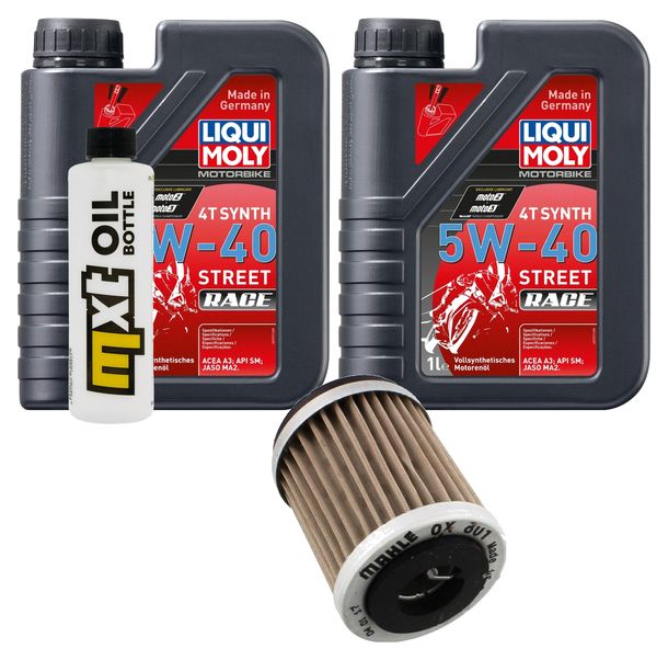 Inspection package 2L 5W-40 + oil filter for Yamaha YFM Bear Tracker Big YFM25B Bruin 250 ccm Year 2000 - 2009