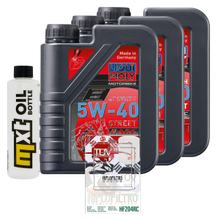 Pacchetto di ispezione 3L 5W-40+filtro olio per Yamaha YFM FWA Grizzly 4WD 350 - 700 ccm Anno 2007 - 2016