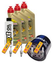 Pacchetto di ispezione 3L 10W-40 + filtro olio + 4x candela per Yamaha YZF-R6 600 ccm Anno 2020