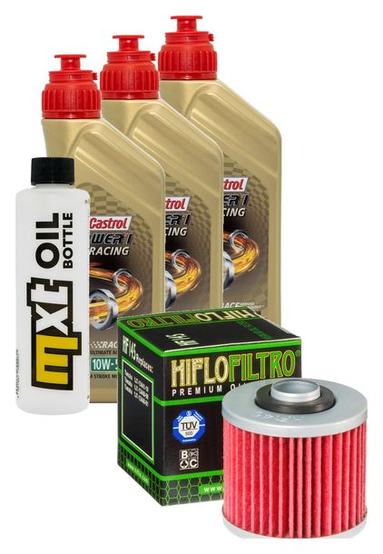 Inspektionspaket 3L 10W-50 + Ölfilter für Yamaha SZR XT R XVS A Dragstar Classic X 650 / 660 ccm Bj. 1996 - 2005