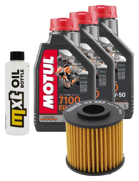 Inspektionspaket 3L 10W-50 + Ölfilter für Yamaha SZR XT R XVS A Dragstar Classic X 650 / 660 ccm Bj. 1996 - 2005