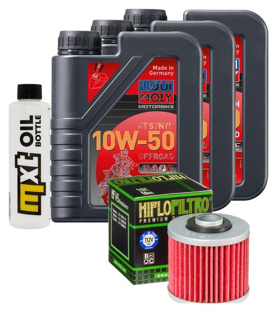 Inspektionspaket 3L 10W-50 + Ölfilter für Yamaha SZR XT R XVS A Dragstar Classic X 650 / 660 ccm Bj. 1996 - 2005