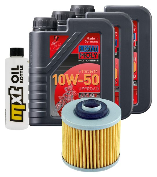 Inspektionspaket 3L 10W-50 + Ölfilter für Yamaha SZR XT R XVS A Dragstar Classic X 650 / 660 ccm Bj. 1996 - 2005