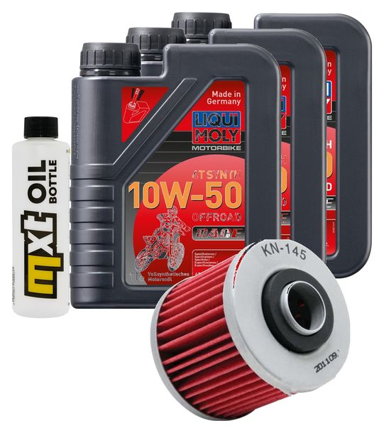 Inspektionspaket 3L 10W-50 + Ölfilter für Yamaha SZR XT R XVS A Dragstar Classic X 650 / 660 ccm Bj. 1996 - 2005