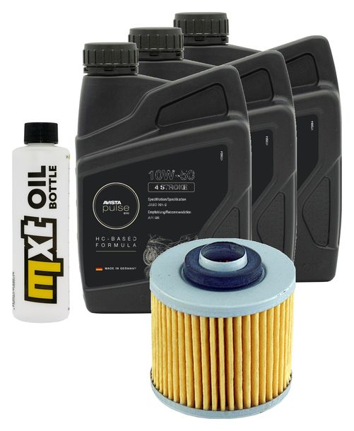 Inspektionspaket 3L 10W-50 + Ölfilter für Yamaha SZR XT R XVS A Dragstar Classic X 650 / 660 ccm Bj. 1996 - 2005