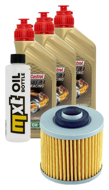 Inspektionspaket 3L 10W-50 + Ölfilter für Yamaha SZR XT R XVS A Dragstar Classic X 650 / 660 ccm Bj. 1996 - 2005