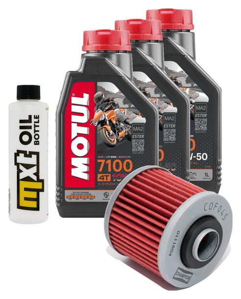 Inspektionspaket 3L 10W-50 + Ölfilter für Yamaha SZR XT R XVS A Dragstar Classic X 650 / 660 ccm Bj. 1996 - 2005