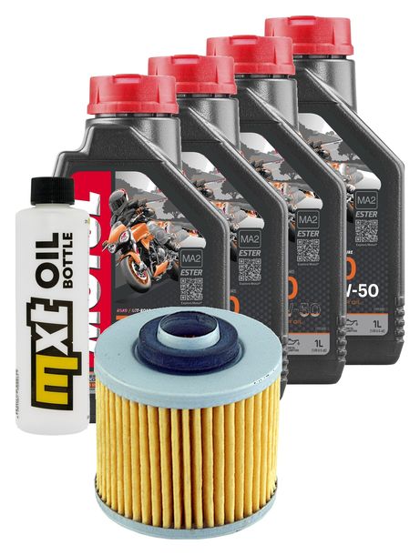 Inspektionspaket 4L 10W-50 + Ölfilter für Yamaha MT-03 XVS A Dragstar Classic 650 / 660 ccm Bj. 2004 - 2010