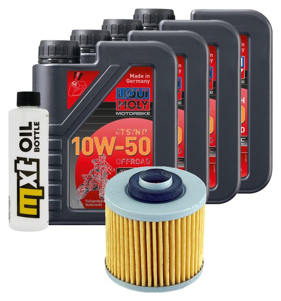 Inspektionspaket 4L 10W-50 + Ölfilter für Yamaha MT-03 XVS A Dragstar Classic 650 / 660 ccm Bj. 2004 - 2010