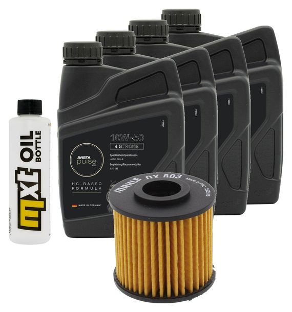 Inspektionspaket 4L 10W-50 + Ölfilter für Yamaha MT-03 XVS A Dragstar Classic 650 / 660 ccm Bj. 2004 - 2010