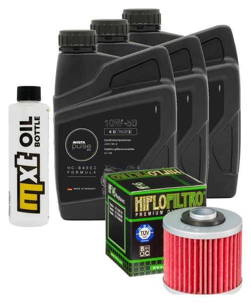 Inspektionspaket 3L 10W-50 + Ölfilter für Yamaha XT R X XVS A Dragstar Classic 650 / 660 ccm Bj. 1997 - 2006