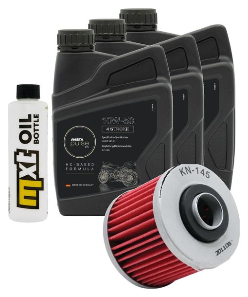 Inspektionspaket 3L 10W-50 + Ölfilter für Yamaha XT R X XVS A Dragstar Classic 650 / 660 ccm Bj. 1997 - 2006