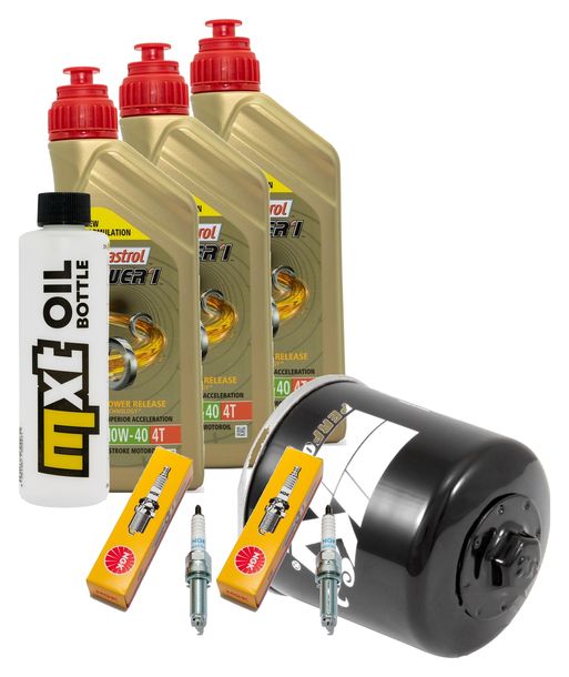 Inspection package 3L 10W-40 + oil filter + 2x spark plug for Yamaha MT-07 700 ccm Year 2020