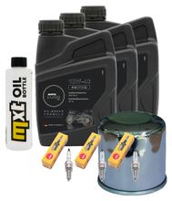Kit d'inspection 3L 10W-40 + filtre à huile + 3x bougie d'allumage pour Yamaha MT-09 850 ccm Année 2013