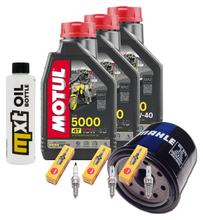 Kit d'inspection 3L 10W-40 + filtre à huile + 3x bougie d'allumage pour Yamaha MT-09 850 ccm Année 2020