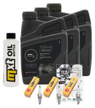 Kit d'inspection 3L 10W-40 + filtre à huile + 3x bougie d'allumage pour Yamaha MT-09 850 ccm Année 2020