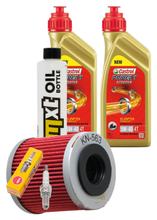 Paquete de inspección 2L 5W-40 + filtro de aceite + 1x bujía para Piaggio BV 4V 400 ccm Año 2021