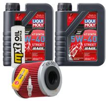 Paquete de inspección 2L 5W-40 + filtro de aceite + 1x bujía para Piaggio BV 4V 400 ccm Año 2021