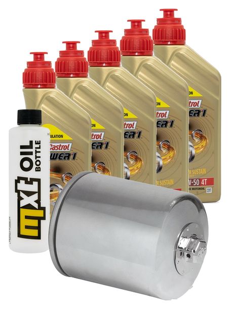 Inspektionspaket 5L 20W-50 + Ölfilter + 2x Zündkerze für Harley Davidson FLFBS Softail Fat Boy 1868 ccm Bj. 2020