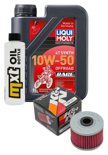 Inspektionspaket 1L 10W-50 + Ölfilter für Kawasaki KLX 110 ccm Bj. 2020