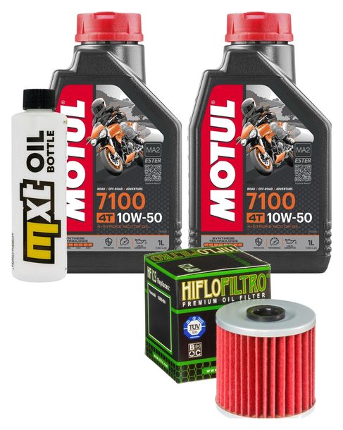 Inspektionspaket 2L 10W-50 + Ölfilter für Kawasaki KLR 650 ccm Bj. 2018 - 2022
