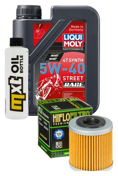 Pacchetto di ispezione 1L 5W-40+filtro olio per Aprilia RS ABS SX 125 ccm Anno 2022