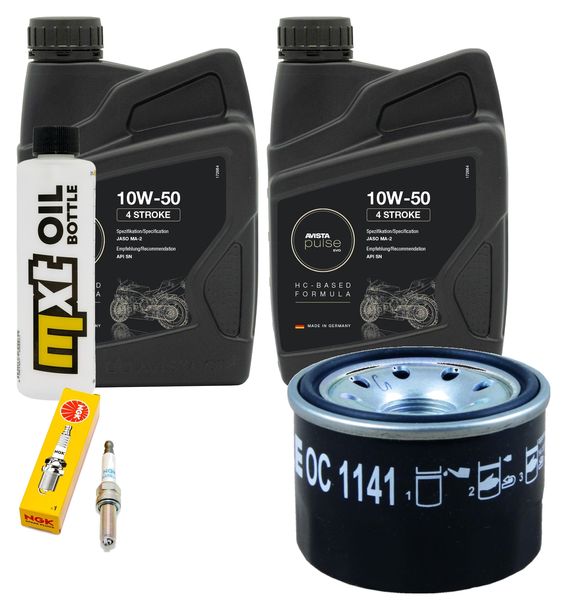 Inspektionspaket 2L 10W-50 + Ölfilter + 1x Zündkerze für BMW G R GS 310 ccm Bj. 2022 - 2023