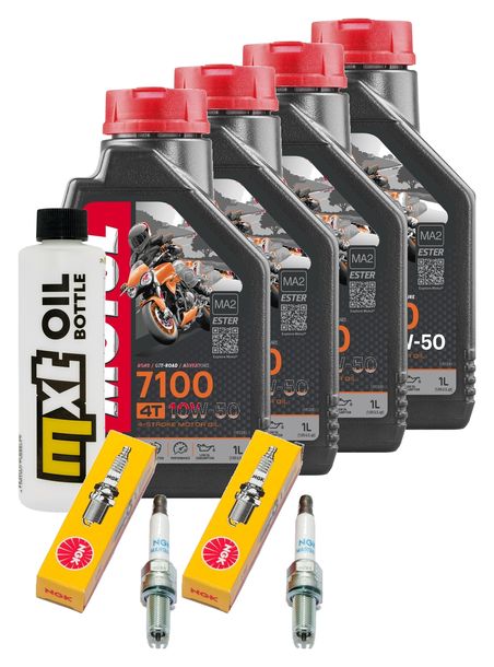 Inspection package 4L 10W-50 + oil filter + 2x spark plug for Ducati Monster Plus 950 ccm Year 2022 - 2023