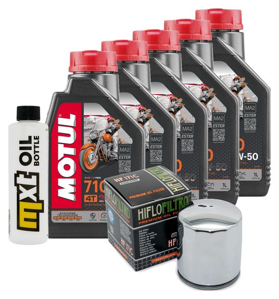 Inspektionspaket 5L 20W-50 + Ölfilter + 2x Zündkerze für Harley Davidson FXFBS 1868 Softail Fat Bob 1900 ccm Bj. 2022