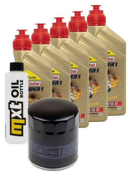Inspektionspaket 5L 20W-50 + Ölfilter + 2x Zündkerze für Harley Davidson FXFBS 1868 Softail Fat Bob 1900 ccm Bj. 2022