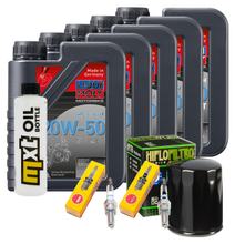 Pacote de Inspeção 5L 20W-50 + Filtro de Óleo + 2x Vela de Ignição para Harley Davidson FXFBS 1868 Softail Fat Bob 1900 ccm Ano. 2022