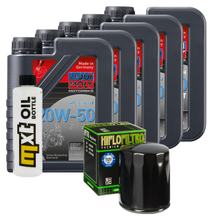 Pacote de Inspeção 5L 20W-50 + Filtro de Óleo + 2x Vela de Ignição para Harley Davidson FXFBS 1868 Softail Fat Bob 1900 ccm Ano. 2022