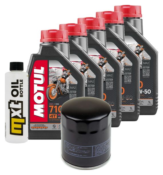 Inspektionspaket 5L 20W-50 + Ölfilter + 2x Zündkerze für Harley Davidson FLFBS 1868 Softail Fat Boy 1900 ccm Bj. 2021
