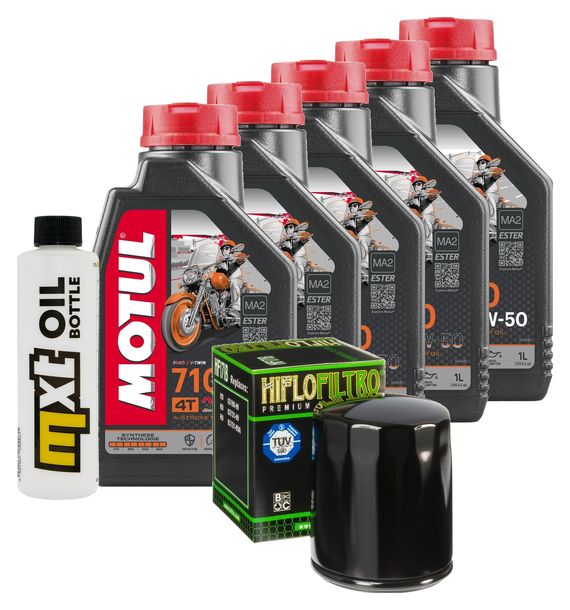 Inspektionspaket 5L 20W-50 + Ölfilter + 2x Zündkerze für Harley Davidson FLFBS 1868 Softail Fat Boy 1900 ccm Bj. 2022